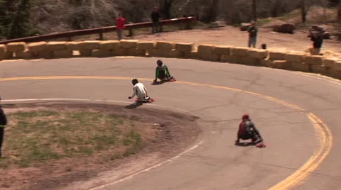 Longboard Crash Video stock 27127638