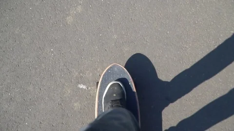 Longboard cruise Stock Footage