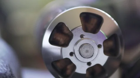 Longboard electric motor assembling, carbon board, extreme technology Stock Footage 89050272