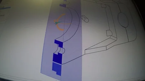 Longboard Engeenering on computer - motor wheel and gears for assembling, carbon Video stock 89245113