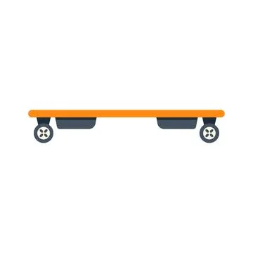 Longboard flat design vector illustration on white background Stock Illustration