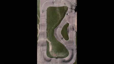 Longboard skate pump track surf Stock Footage 221572497