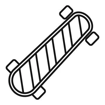 Longboard with stripes pattern showing extreme sport Stock Illustration