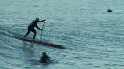 Longboard Surf Stock Footage 346584