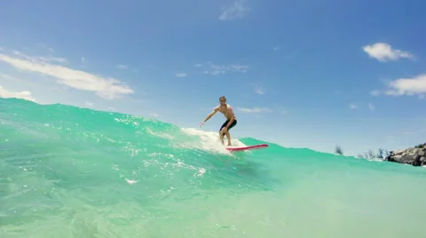 Longboard Surfer Stock Footage 52712149