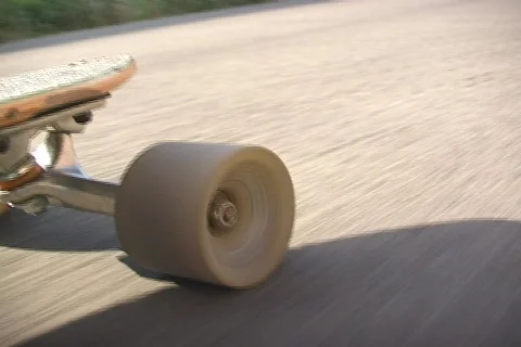 Longboard wheel in action 스톡 동영상 380561