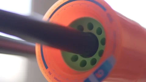 Longboard WHEEL for board assembling skateboard, sport skateboarding, extreme Stock Footage 89244747