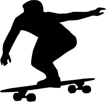 Longboarder silhouette Stock Illustration