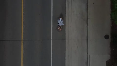 Longboarding From Above Stock Footage 146971422