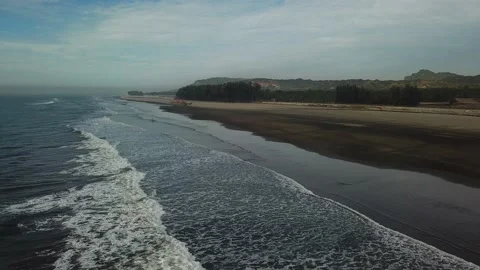The longest beach in the world Stock Footage 133710403