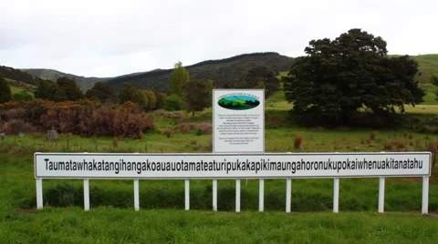 Longest Place Name in the World Stock Footage 47427745