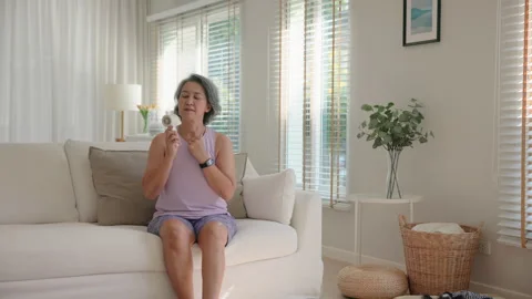 Longevity anti-aging medication for asia woman. Menopause awareness diagnosis Видео 303221658