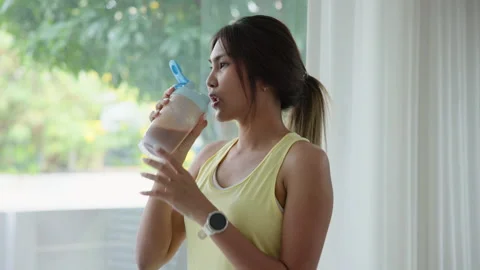 Longevity anti-aging medication for asia woman. Gain muscle take protein dr.. Video stock 335800412