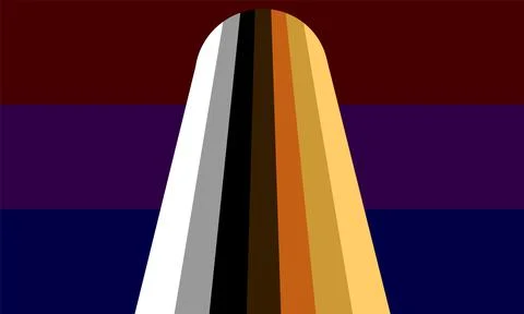 Longhaired Fetish Pride Flag vector illustration. Stock Illustration