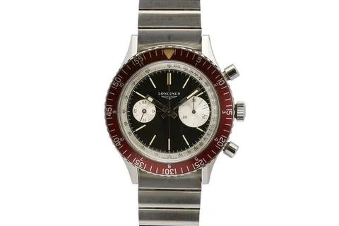 Longines Flyback Chronograph Ref 7981 - steel Stock Illustration