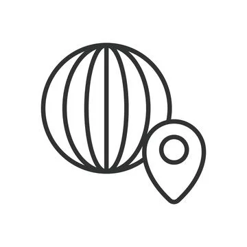 Longitude, icon in line design. Longitude, meridian, geography, coordinates Stock Illustration