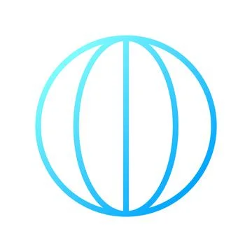 Longitude pixel perfect gradient linear vector icon Stock-Illustration