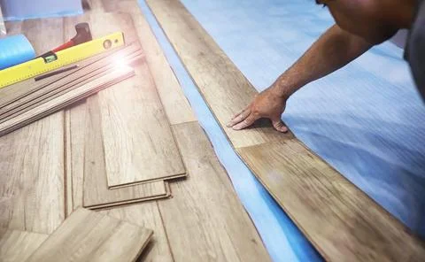 Longitudinal lock joint - The sequence of technological methods for laying .. Stock Photos