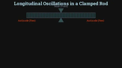 Longitudinal oscillations in a clamped rod Stock-Footage 336015047