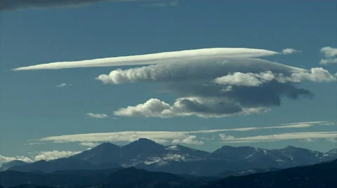 Long's Peak Lenticulars Stock Footage 54758882