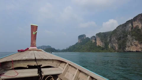 Longtail Boat in Krabi Stock Footage 246841002