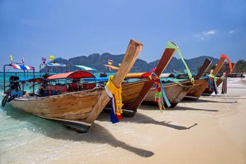 Longtail boats Stock Photos