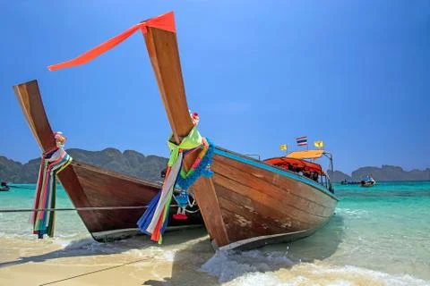 Longtail boats Stock Photos