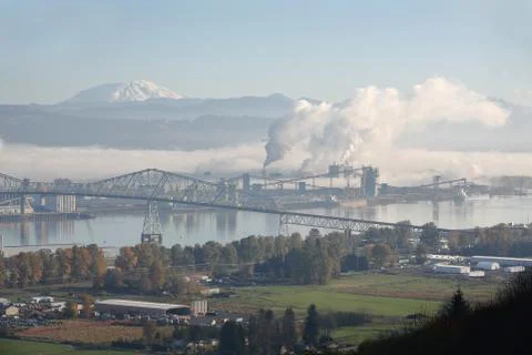 Longview, Washington State, Mount St. Helens 스톡 사진