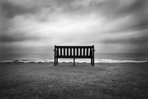 Lonley bench Stock Photos