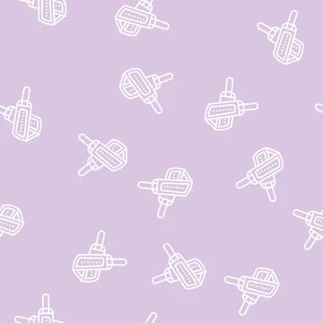 Loofah massager line seamless pattern Stock Illustration