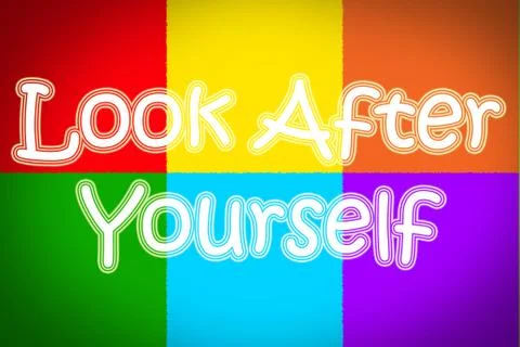 Look after yourself concept Stock Illustration