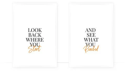 Look back where you start and see what you build, vector Stock Illustration