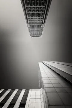 Look between giants architecture Stock Photos