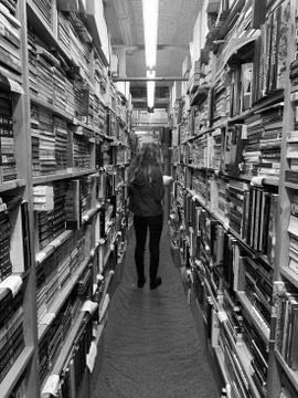 Look to the books! Stock Photos