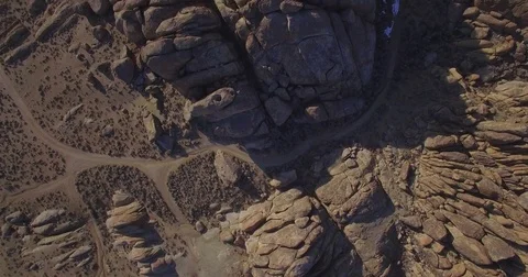 Look Down Desert Rock Stock Footage 72416541