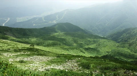 Look down at Hakuba valley Vídeo Stock 66748497