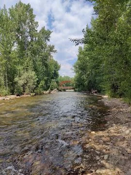 Look down river Stock Photos