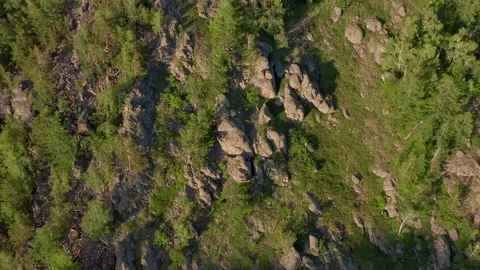 The look-down shot the rock. Stock Footage 112921615