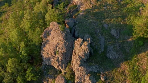 The look-down shot the rock. Video stock 112923067