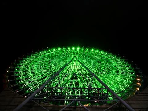 Look up of ferris wheel. Stock Photos