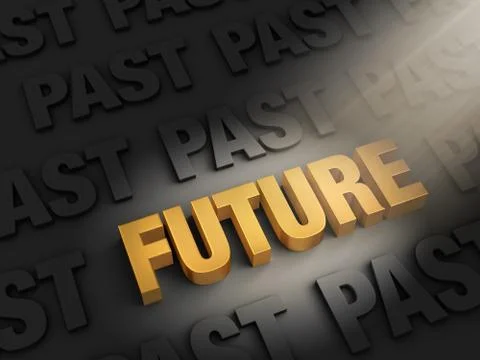 Look to the future, not the past Illustrazione stock