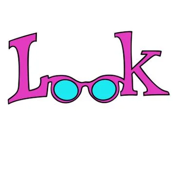 Look glasses isolated on white background Stock Illustration