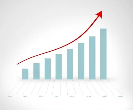 Look at the graphical presentation Stock Photos