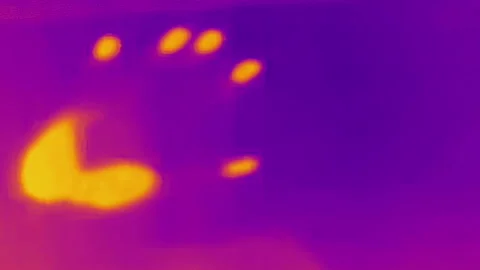 The look of a hand on a thermal camera in Estonia Stock Footage 229670718