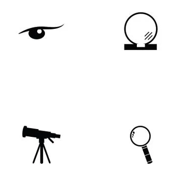 Look icon set Stock Illustration