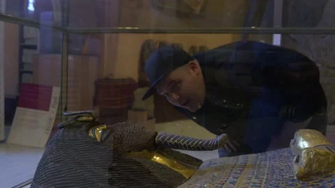 A Look Inside The Egyptian Museum In Cairo, Egypt Stock Footage 157996855
