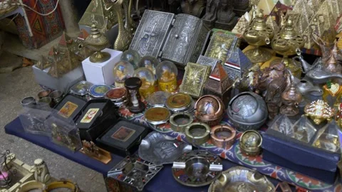 A Look Inside Khan el-Khalili Market In Cairo, Egypt Stock Footage 157989985