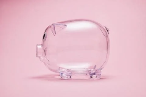 Look inside a piggy Foto stock