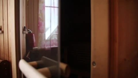 Look inside the sauna. View without people Stock Footage 168151583
