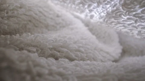 A look inside the thick white fabric cloth Stock Footage 135705439